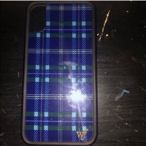 Wildflower plaid phone case